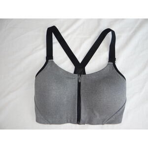 All in Motion Women's Sports Bra - Zip Front, Size 34D